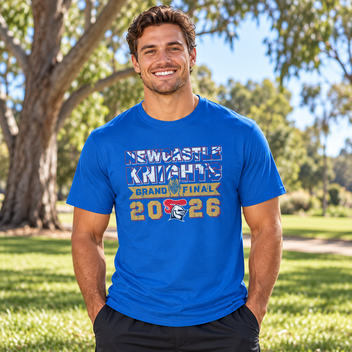 2026 Newcastle Knights Grand Final Tee - Adults (PRESALE - INSTORE TUES 29 SEPT)