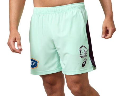 2025 Brisbane Broncos Training Shorts - Mint