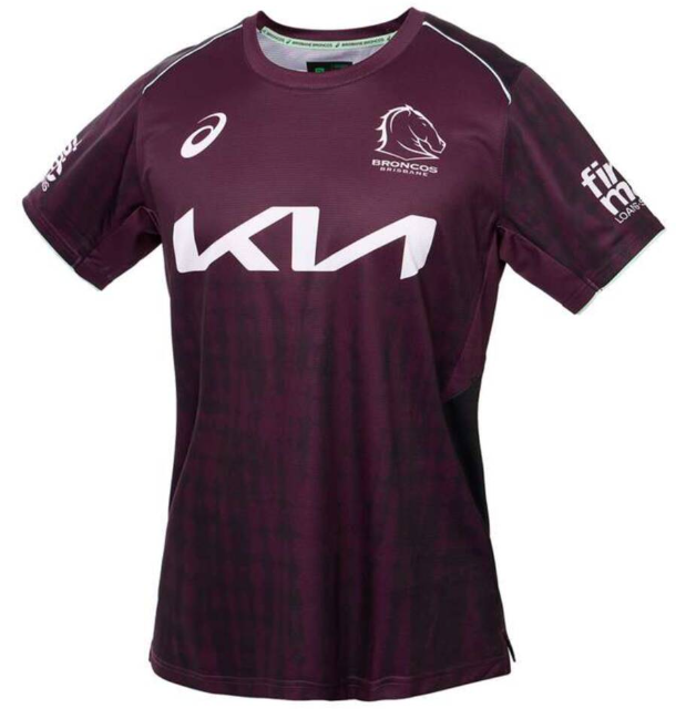 2025 Brisbane Broncos Training Tee - Maroon