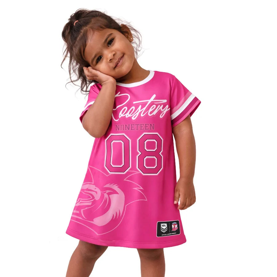 Roosters 'Fuchsia Force' T-Shirt Dress