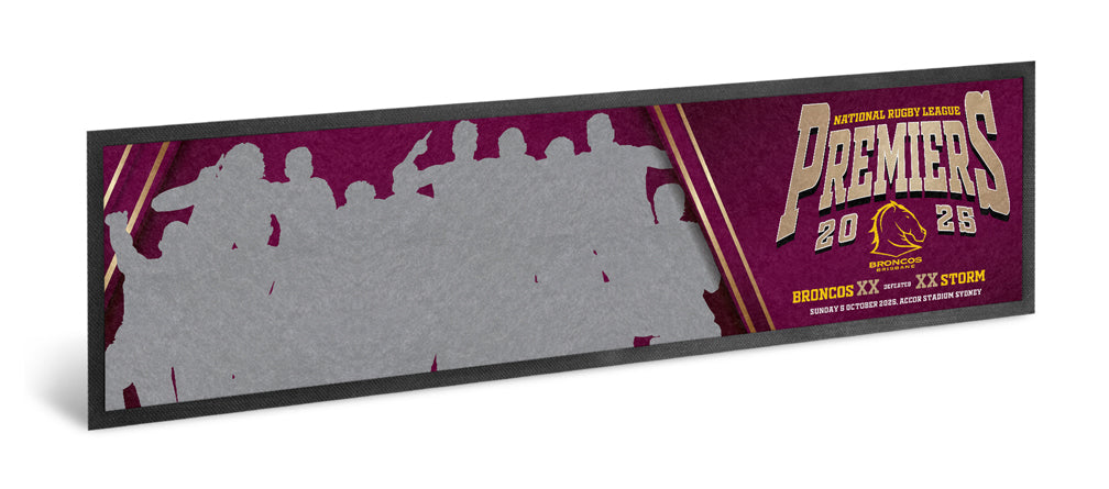 PRE ORDER - 2025 Brisbane Broncos Premiers Team Photo Bar Runner
