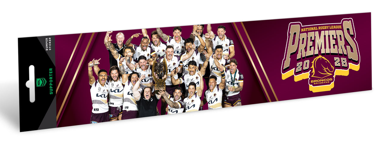 PRE ORDER - 2025 Brisbane Broncos Premiers Team Photo Bumper Sticker