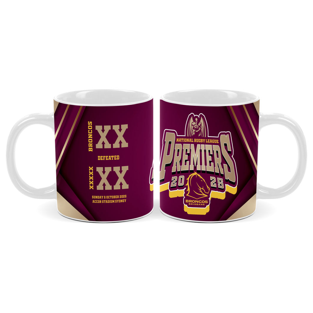 PRE ORDER - 2025 Brisbane Broncos Premiers Mug (PH1)