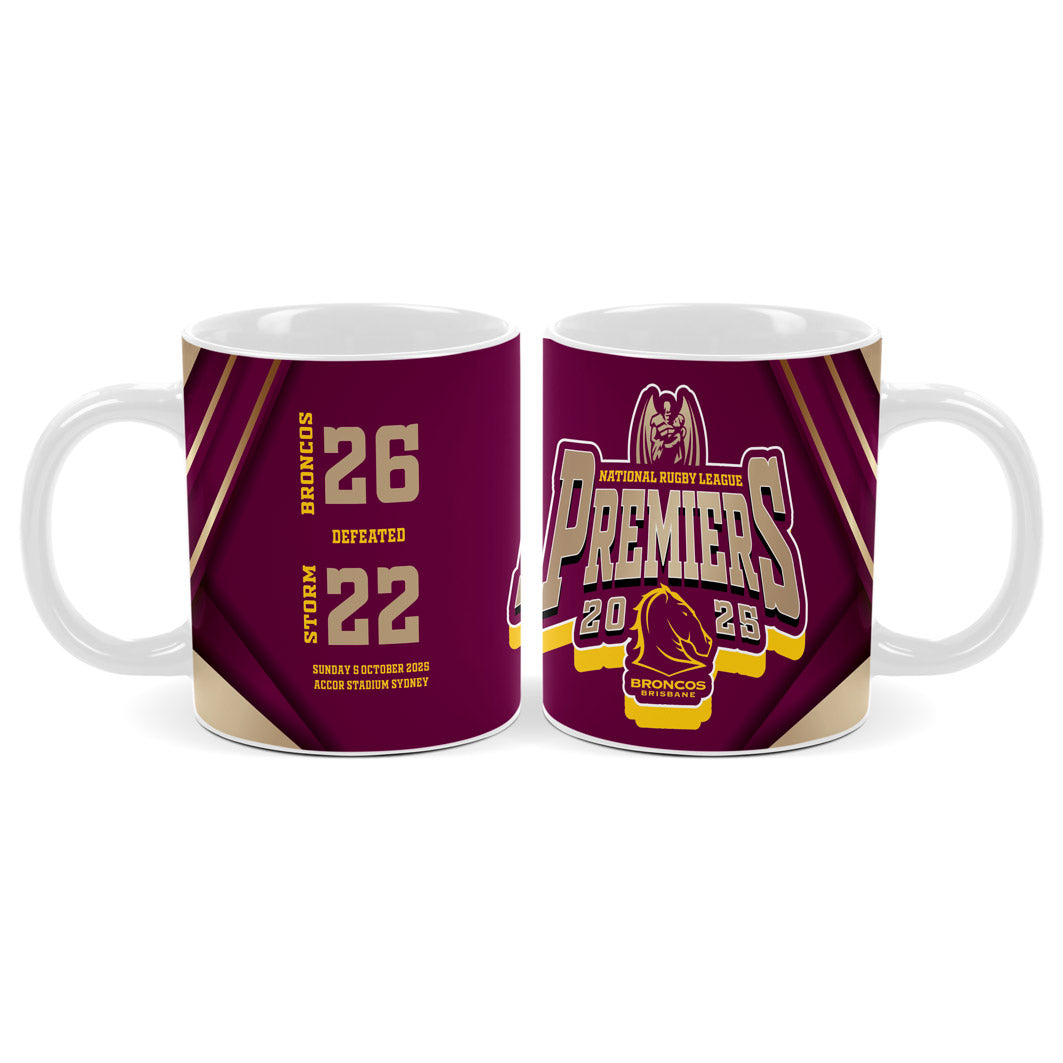 PRE ORDER - 2025 Brisbane Broncos Premiers Mug (PH1)