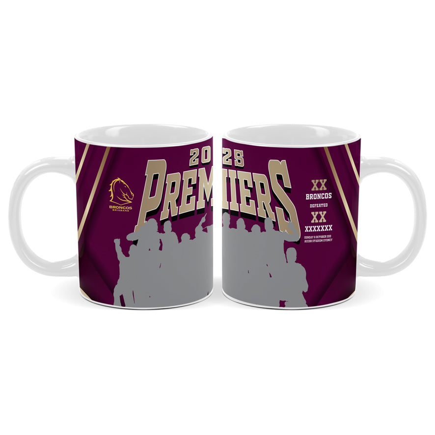 PRE ORDER - 2025 Brisbane Broncos Premiers Team Photo Mug