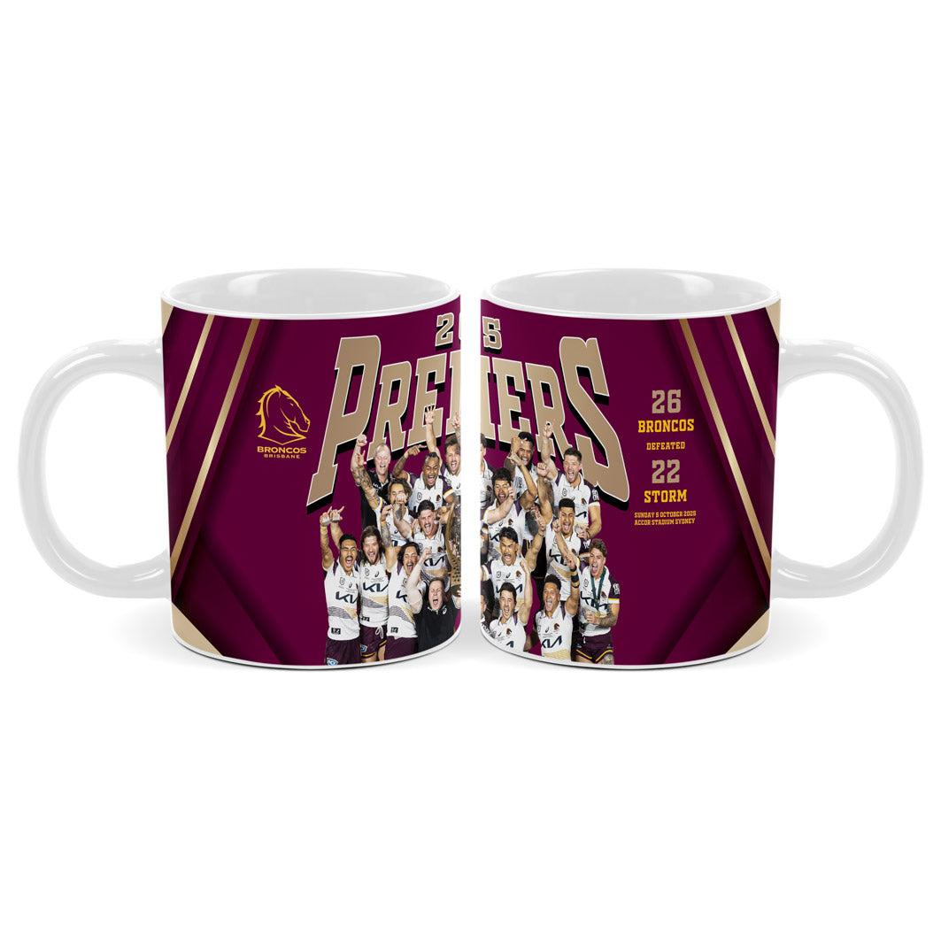 PRE ORDER - 2025 Brisbane Broncos Premiers Team Photo Mug