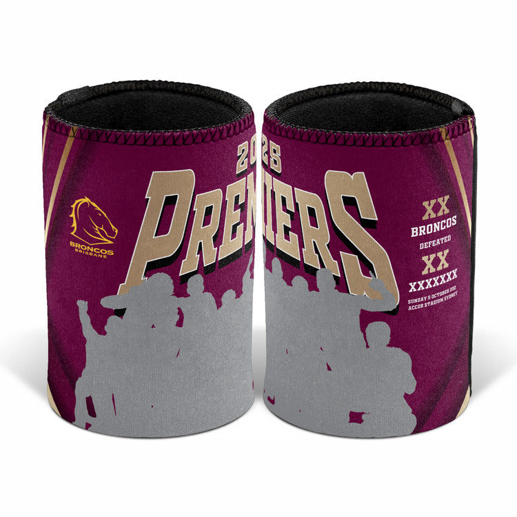 PRE ORDER - 2025 Brisbane Broncos Premiers Team Photo Can Cooler