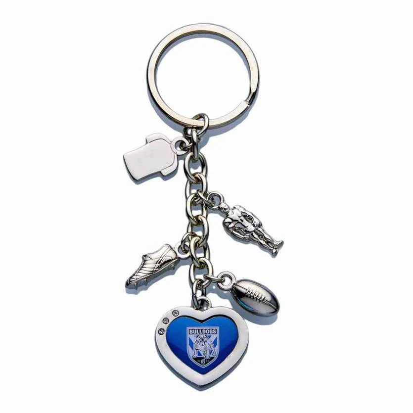 Canterbury Bankstown Bulldogs Love Charm Keyring