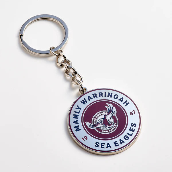 Sea Eagles Round Keyring