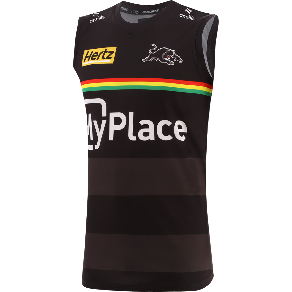 2025 Penrith Panthers Training Singlet  (Black)