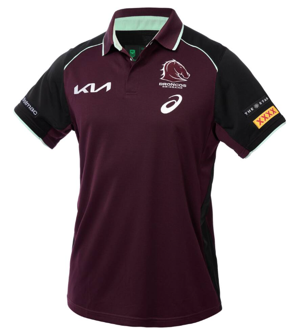 2025 Brisbane Broncos Training Polo (Maroon)