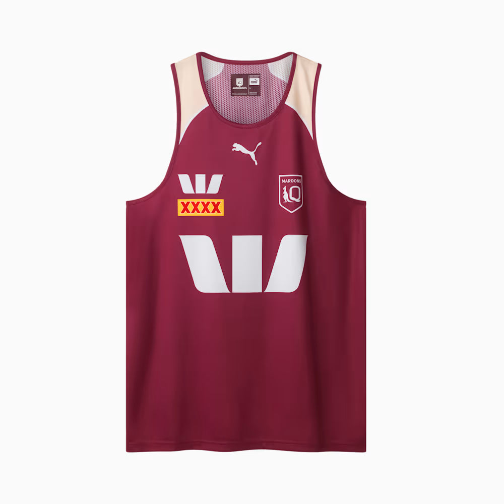 2026 QLD Maroons State of Origin Training Singlet (Maroon)