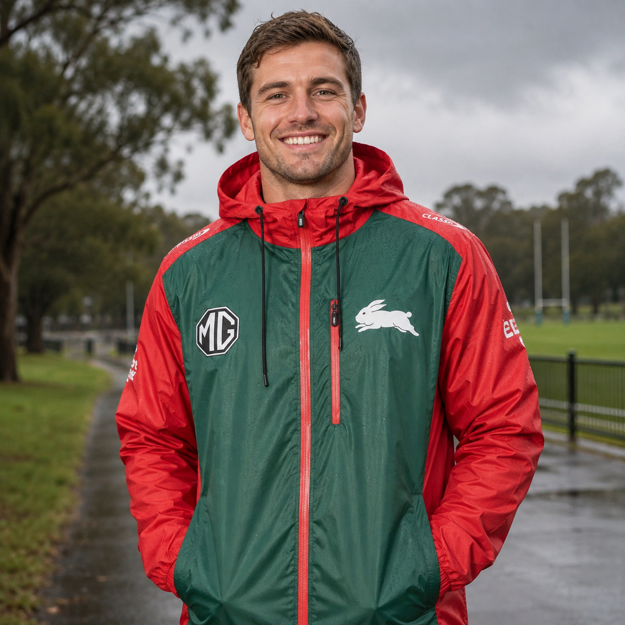 2026 South Sydney Rabbitohs Fleeced Lined Wet Weather Jacket