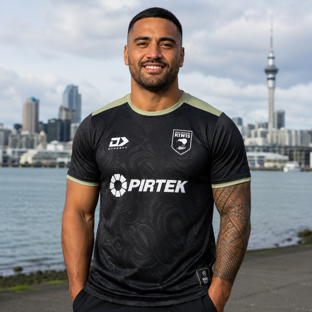2026 RLWC New Zealand Kiwis Training Tee (Black)