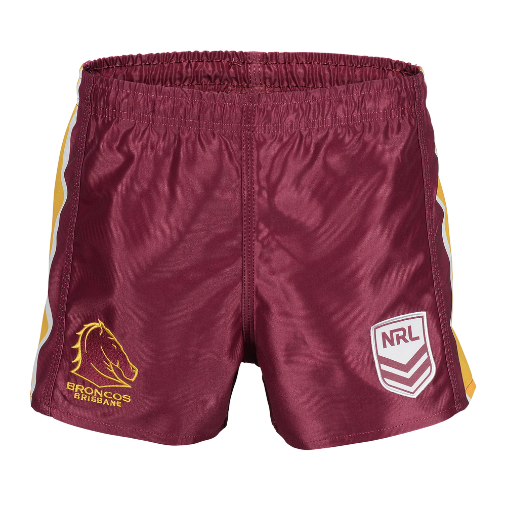NRL Broncos Supporter Shorts - Kids/Youth