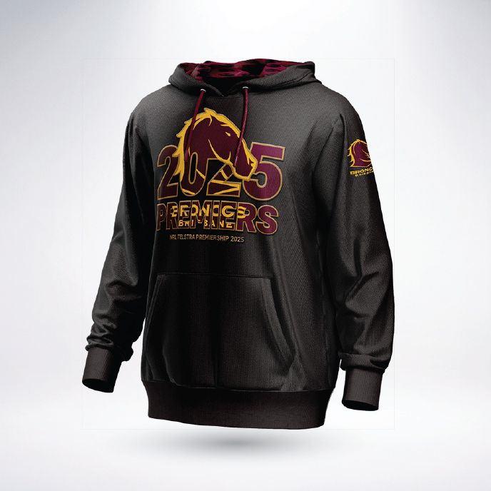 PRE ORDER - 2025 Brisbane Broncos Premiers Hoodie (TID)
