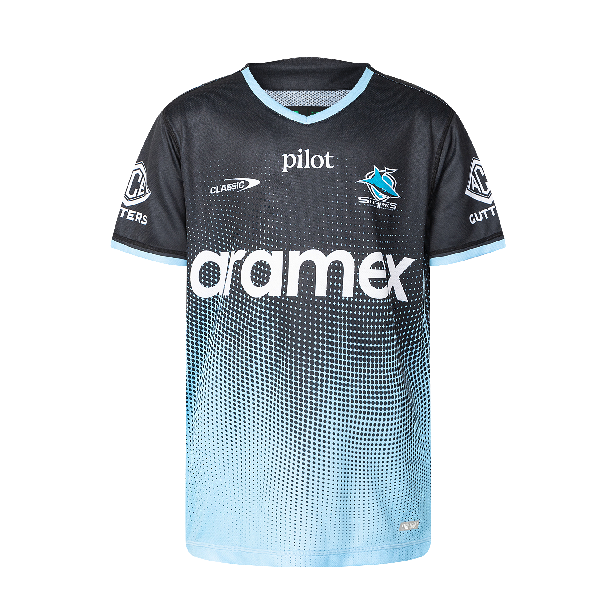 2025 Cronulla Sutherland Sharks Pro Training Tee (Black) - Kids