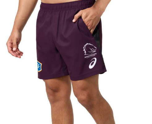 2025 Brisbane Broncos Training Shorts - Maroon