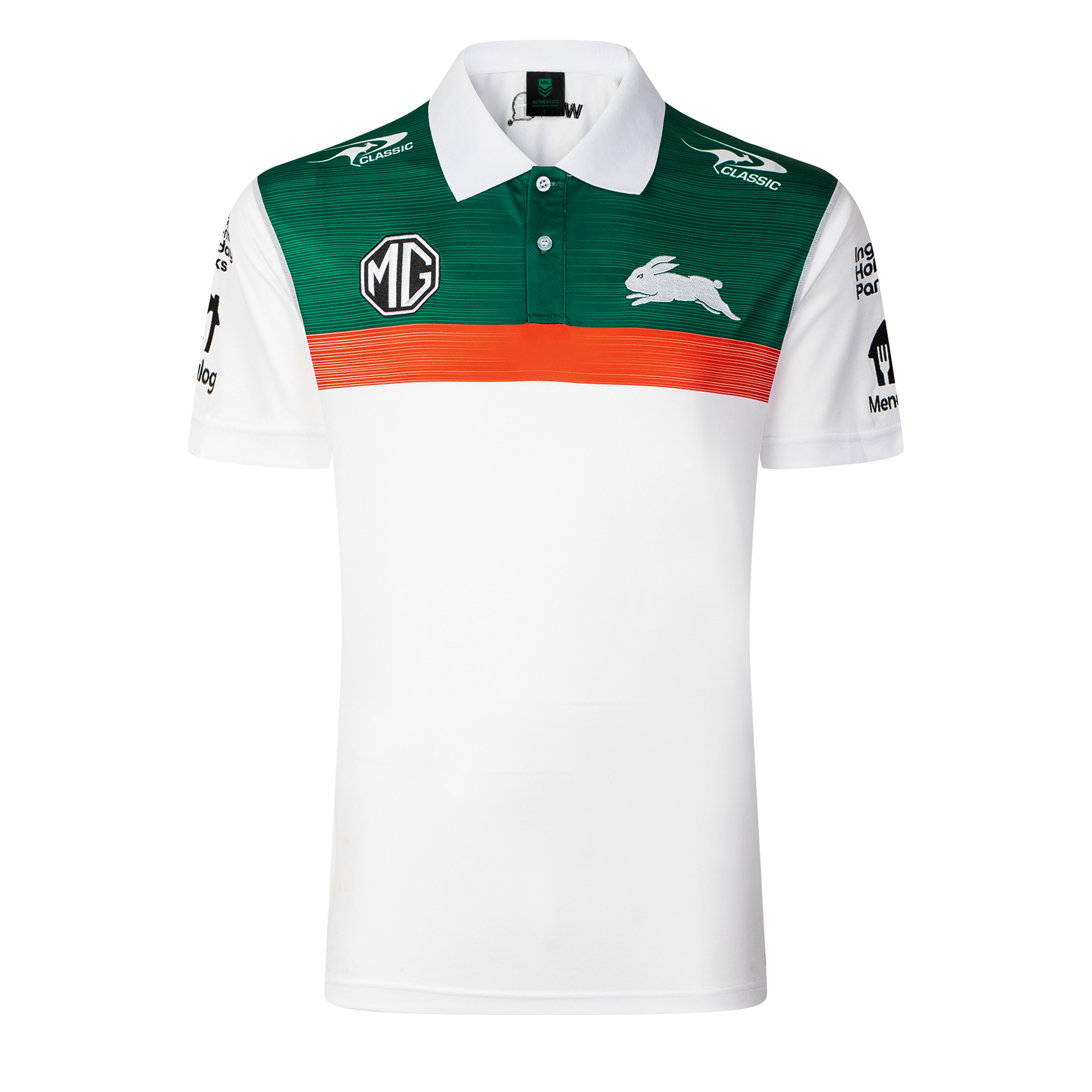 2025 South Sydney Rabbitohs Media Polo (White)