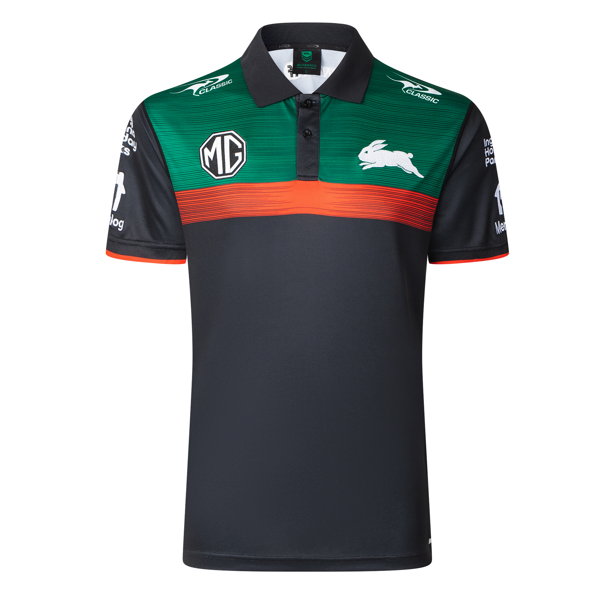 2025 South Sydney Rabbitohs Players Polo (Black)