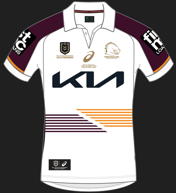 PRE ORDER - 2025 Brisbane Broncos Premiers Jersey - Kids