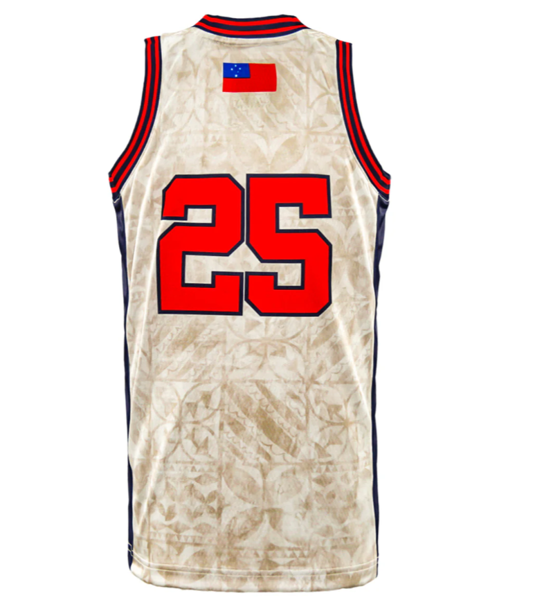 2025 Toa Samoa Basketball Singlet (Beige)
