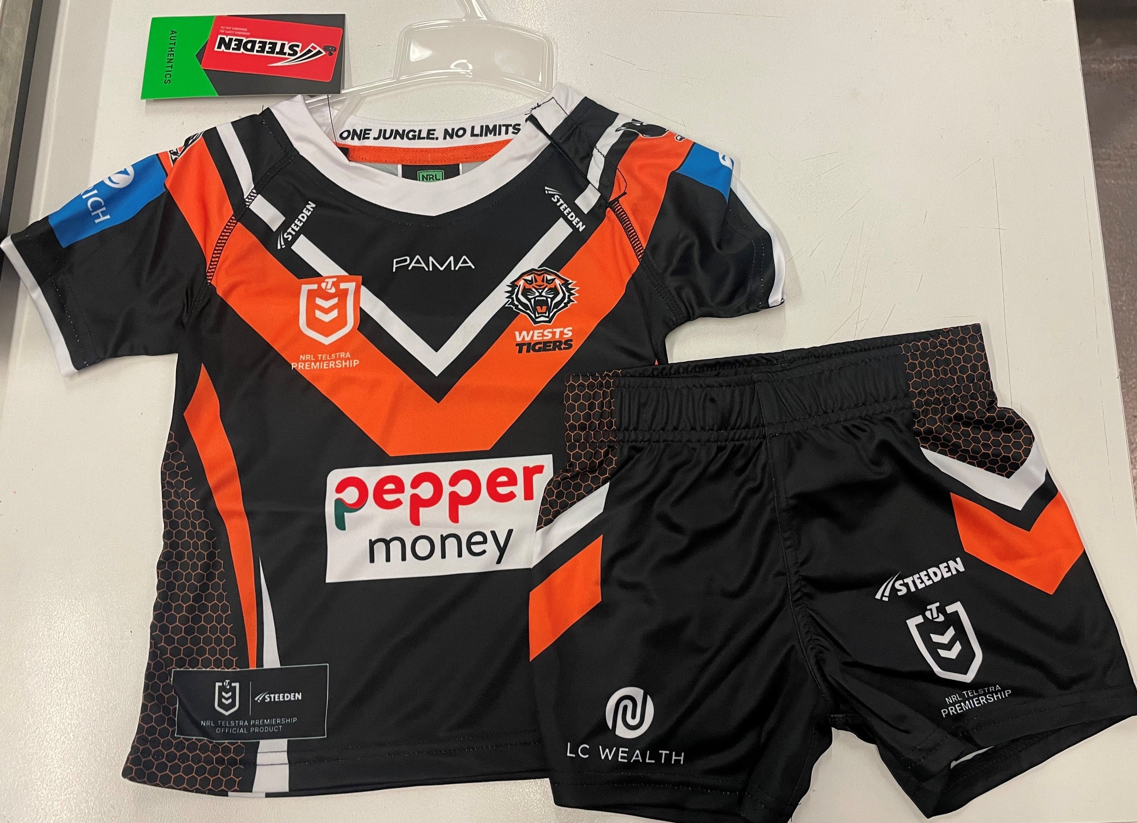 2025 Wests Tigers Infant Home Jersey Kit