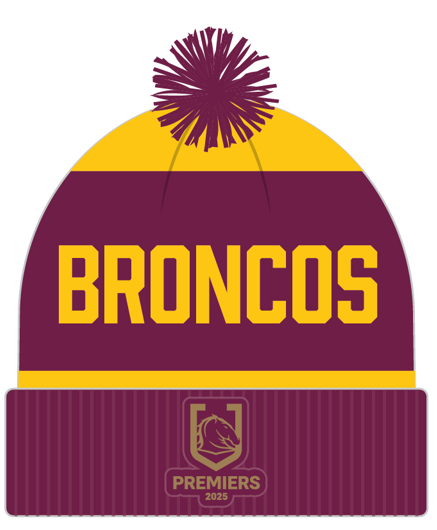 PRE ORDER - 2025 Brisbane Broncos Premiers Beanie