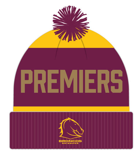 PRE ORDER - 2025 Brisbane Broncos Premiers Beanie