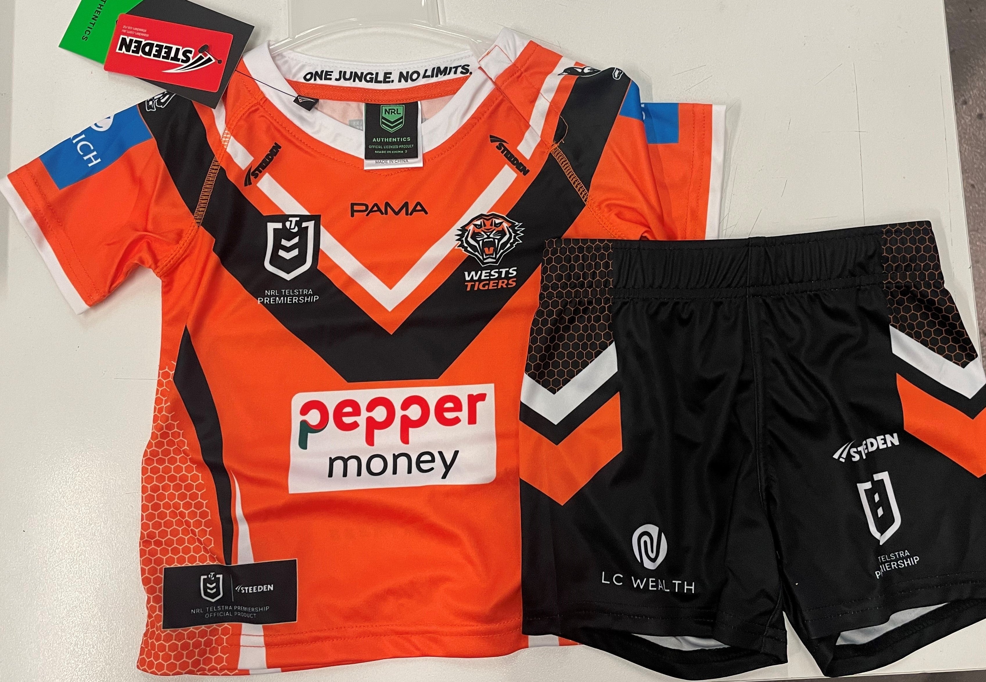 2025 Wests Tigers Infant Away Jersey Kit