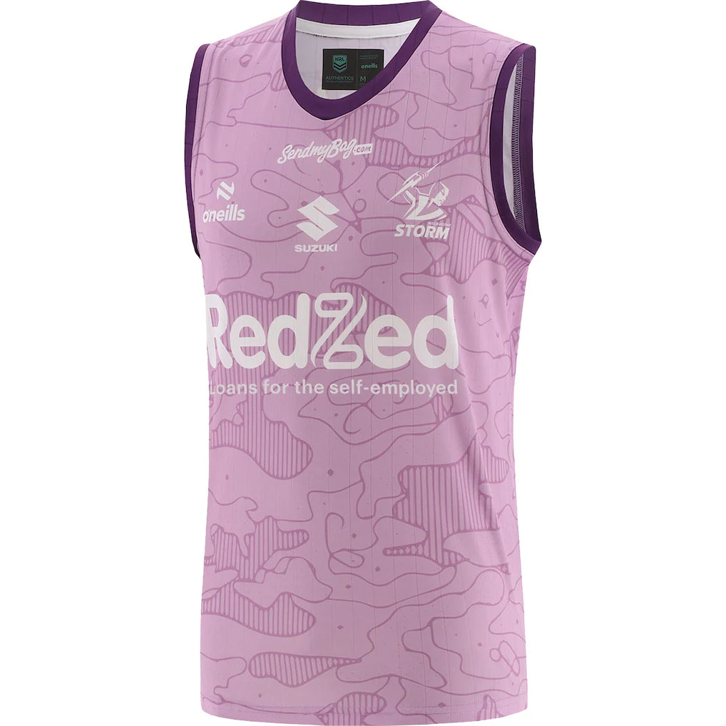 2026 Melbourne Storm Training Singlet (Lilac)
