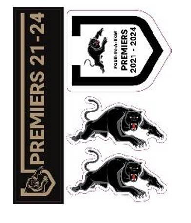 2024 Penrith Panthers Premiers Sticker Sheet