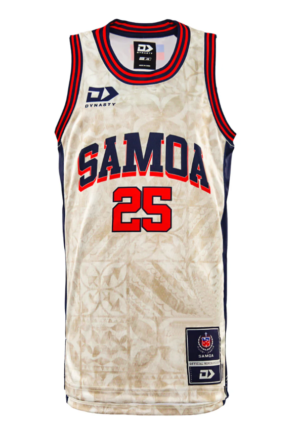 2025 Toa Samoa Basketball Singlet (Beige)