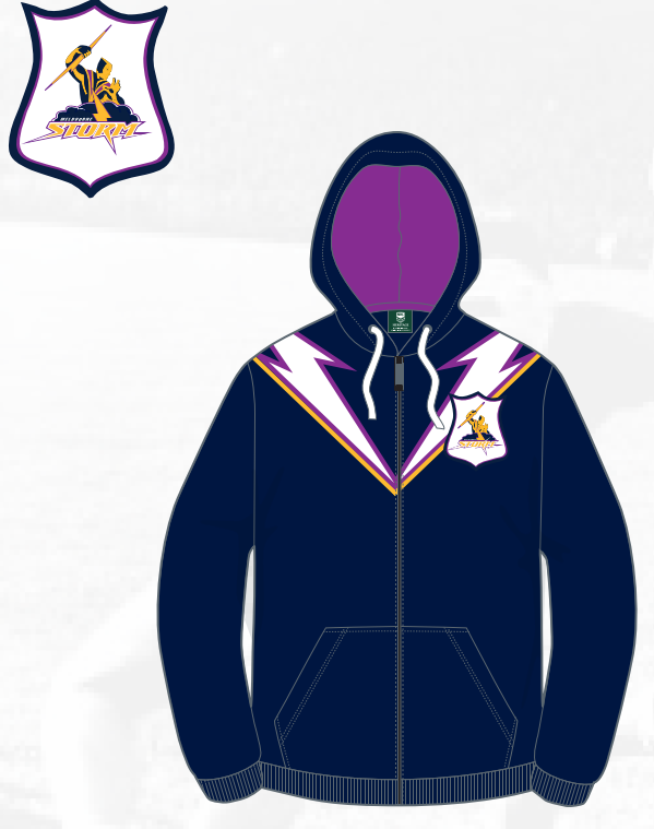 Melbourne Storm Retro Zip Hoodie