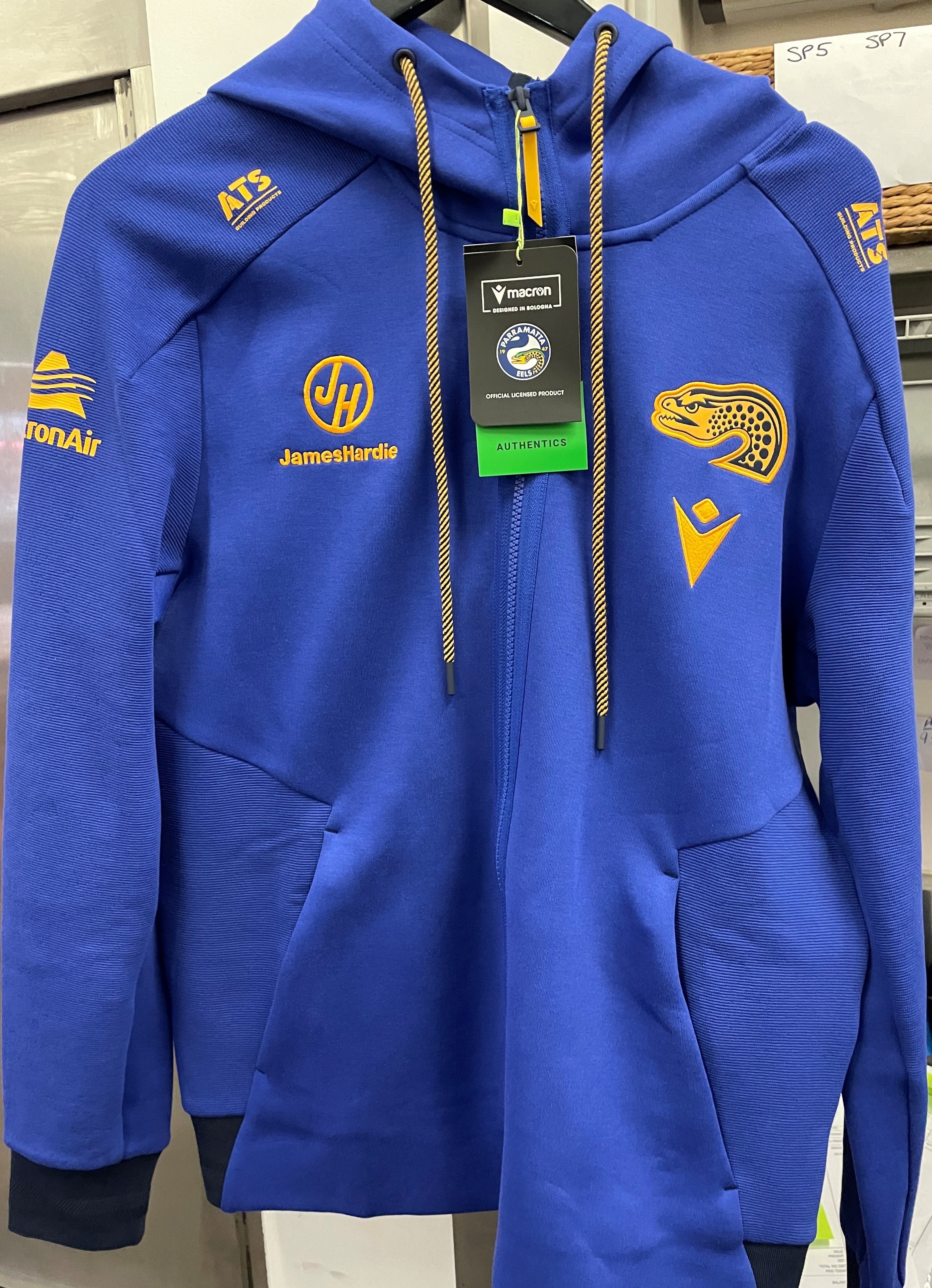 2025 Parramatta Eels Travel Zip Hoodie (Electric Blue)