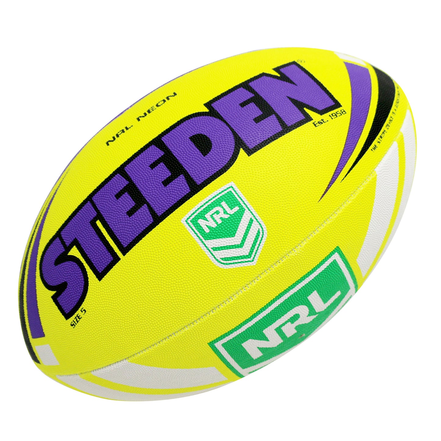 Steeden Neon Football (Size 5) Purple/Yellow