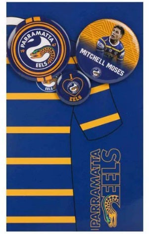 Parramatta Eels 3 Badge Birthday Card