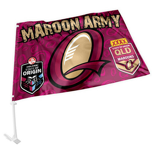 QLD Maroons Car Flag