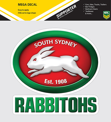 South Sydney Rabbitohs Birthday Card + 3 Badges