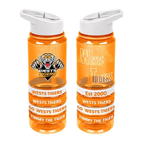 Wests Tigers Drink Bottle w/ Wrist Bands