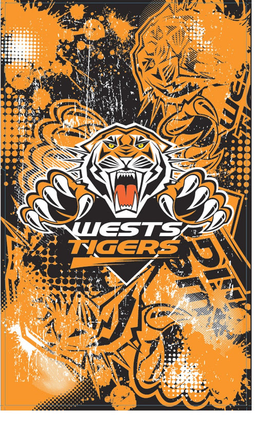 West Tigers Cape Flag (90cm x 150cm)